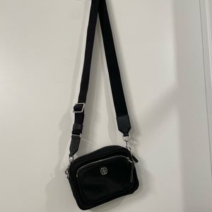 Brand new with tags Tory Burch Virginia Mini Black Nylon crossbody bag.